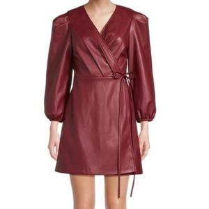 BCGC Paris Plus size Faux Leather Wrap Dress. Size XXL NWT